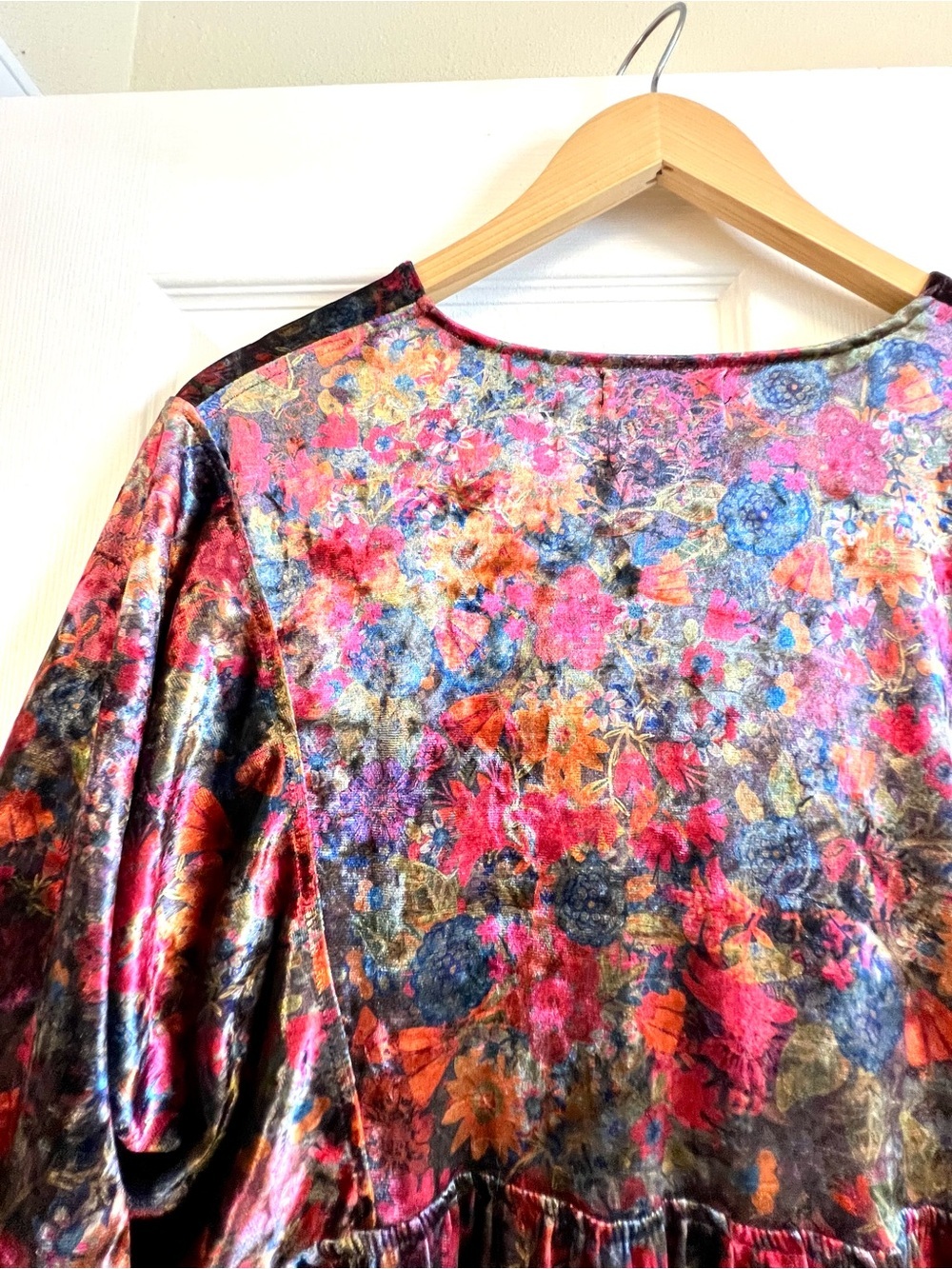 Natural Life Burn Velvet Carly Dress floral  relaxed babydoll empire boho size M - Picture 11 of 11